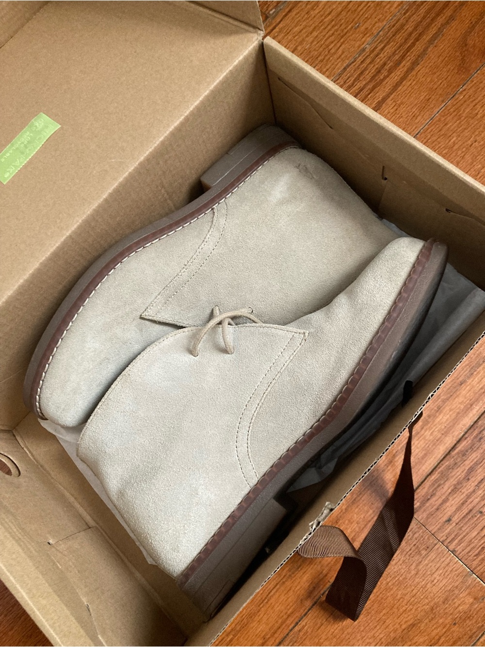 Hush Puppies Women's Light Sand Suede Desert Flats